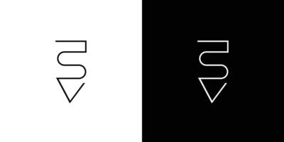 Unique and simple S logo design vector