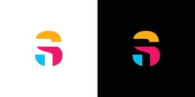 Unique and Colorful S logo design vector