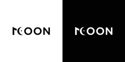 Unique and modern Moon logo design vector