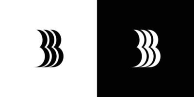 Modern and unique B3 logo design vector