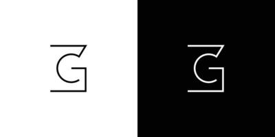 Unique and simple G logo design vector