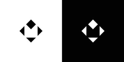 Simple and unique M logo design vector