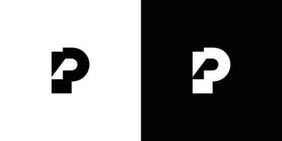 Modern and strong letter P initials logo design vector