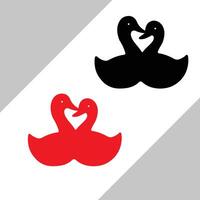 duck shapes design vector