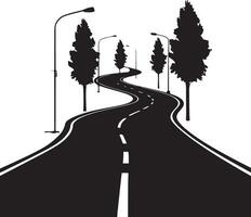 Road silhouette image with white background Template Design This is a clean eye-catchy Road silhouette image with white background Template suitable for all businesses. vector