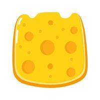 Cheese character. hand drawn cartoon kawaii character illustration icon. Isolated on white background. Cheese character concept vector