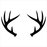 Deer horn symbol with simple and clean shape vector