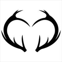 graphic design of deer horn symbol with simple and clean shape vector