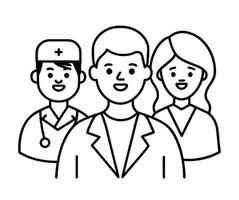 3 People Medical Team vector