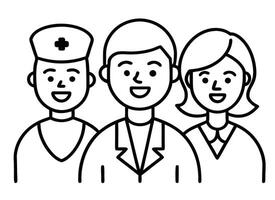 Medical Team Doctor and Nurses vector