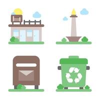 City and Building Element Icon and Graphic Resource vector
