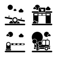 City and Building Element Glyph Icon and Graphic Resource vector