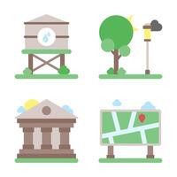 City and Building Element Icon and Graphic Resource vector