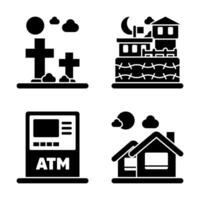 City and Building Element Glyph Icon and Graphic Resource vector