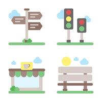 City and Building Element Icon and Graphic Resource vector