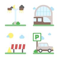 City and Building Element Icon and Graphic Resource vector