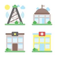 City and Building Element Icon and Graphic Resource vector