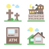 City and Building Element Icon and Graphic Resource vector