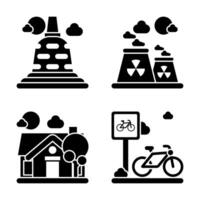 City and Building Element Glyph Icon and Graphic Resource vector