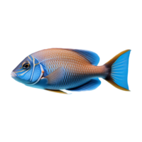 Close-up of a Regal Angelfish, showcasing its striking colors and patterns png