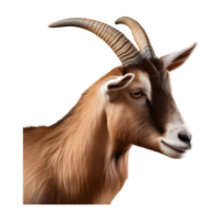 Close-up Portrait of a Bezoar Goat, showcasing its distinctive features png