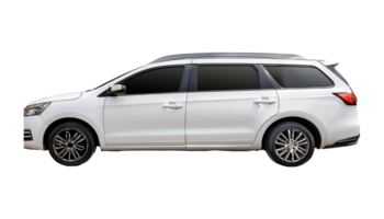 White SUV with Rear Window Shade isolated on transparent background png
