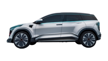 Electric SUV isolated on transparent background png