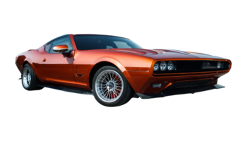 Classic Car Showcase A 1970s Performance Car isolated on transparent background png