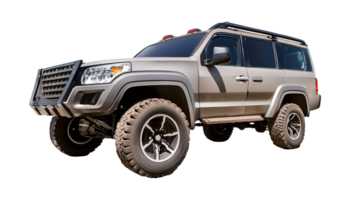Off-Road SUV Parked in a Desert Environment isolated on transparent background png