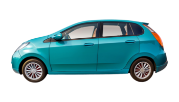 Blue Car Parked on Street isolated on transparent background png