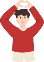 Man Making Heart Shape with Hands vector