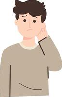 Man Scratching Head in Confusion vector
