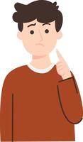 Man Pointing Upward vector