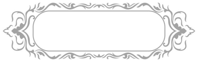 vintage abstract frame Gray on white, classic pattern. vector