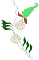 abstract flower tree abstract elements Lonely tree on white background vector