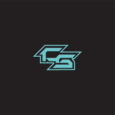 dynamic gaming monogram logo sporty and bold concept CS blue esport letter