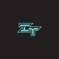 blue esport dynamic gaming monogram logo letter sporty and bold concept IT vector