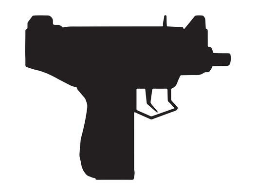 Uzi submachine gun silhouette