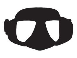 Snorkeling diving mask silhouette vector