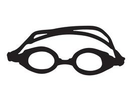 Swimming goggle silhouette vector