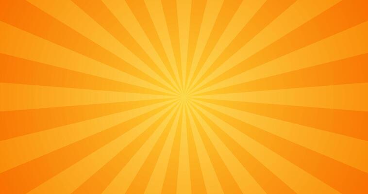 Simple Groovy Orange Gradient Sunbeam Radiance Blank Horizontal Plain Background