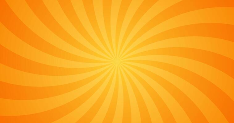 Simple Colorful Gradient Orange Light Burst Texture In Blank Horizontal Plain Background