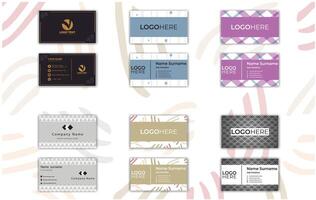 Print Abstract Colorful Business Card Template . vector