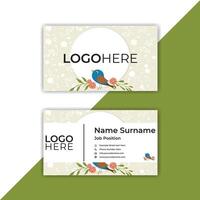 Print bird view business card. vector