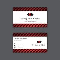 Print Creative Red Business Card Template. vector