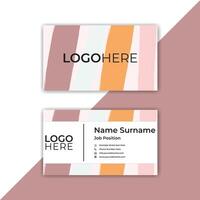 Abstracts contain business card design with modern pattern. vector