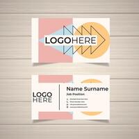 Abstracts contain business card design with modern pattern. vector