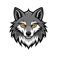 Wolf head Abstract colorful illustration design vector