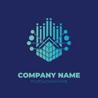 Free Networking Logo Design Template vector