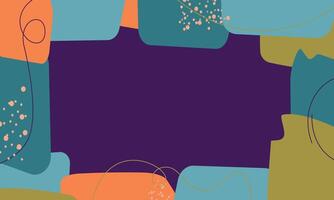 Abstract hand drawn geometric with line and dot on background. vector